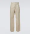 Rick Owens Weite Hose Geth Aus Leinen-twill In Nude