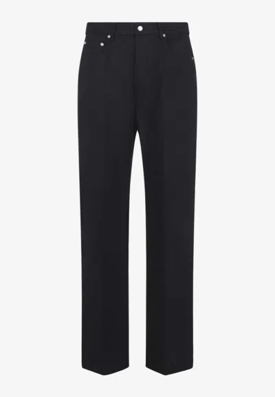 Rick Owens Geth Low-rise Jeans With Crease In Black