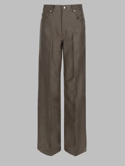 Rick Owens Geth Ramie-cotton Trousers For Women In Green