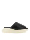 Rick Owens Chunky Sole Slip-on Leather Sandals In Black
