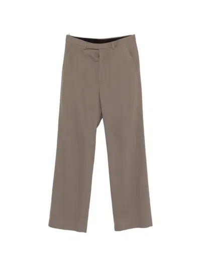 Rick Owens Geth Side-pocket Tailored Trousers In Brown