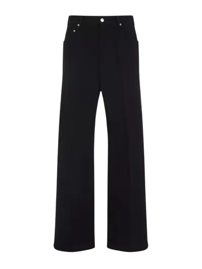 RICK OWENS GETH STRAIGHT-FIT WIDE-LEG DENIM PANTS