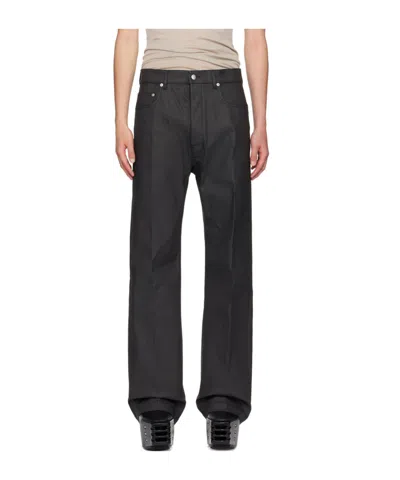 Rick Owens Black Porterville Geth Jeans In 09 Black