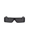 Rick Owens Rectangle Frame Sunglasses In Black