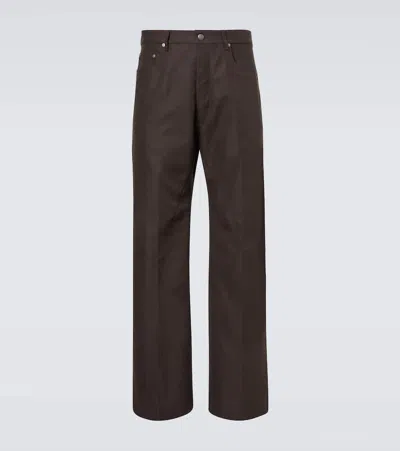 Rick Owens Geth Wide-leg Jeans In Brown