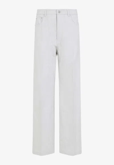 Rick Owens Geth Wide-leg Jeans In White