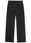 Rick Owens Tailored Geth Wide Leg Virgin Wool Pants In Black