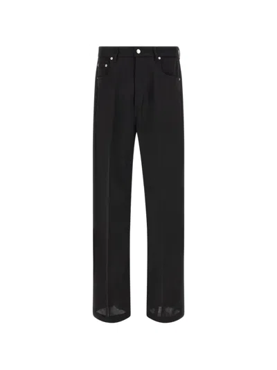 Rick Owens Geth Wide-leg Jeans In Black