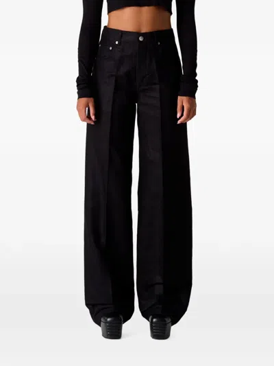 Rick Owens Geth Wide-leg Jeans In Black