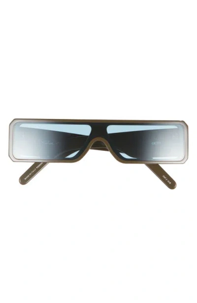 Rick Owens Gethshades Rectangular Shield Sunglasses In Green