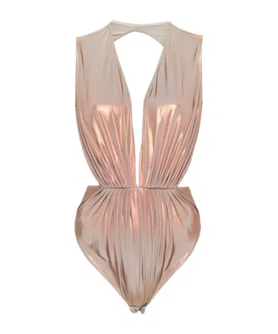 RICK OWENS RICK OWENS LILIES OPEN BACK DEEP V-NECK BODYSUIT