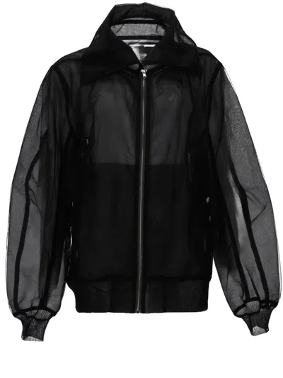 Rick Owens Giacca Bomber "dracucollar Flight" In Black