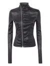 Rick Owens Gary Zip-up Leather Jacket In Black