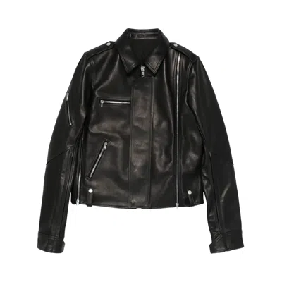 Pre-owned Rick Owens Giacca In Pelle Vega Jacket 'black' | Men's Size 50
