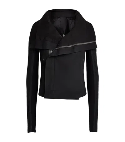 Rick Owens Giacca Leather Jacket In Black
