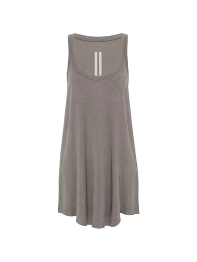 Rick Owens Gigi Ribbed-trim Tank Top In Gray