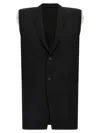 Rick Owens Tailored Sl Sleeveless Jacket With Back Belt