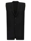 Rick Owens Tailored Sl Sleeveless Jacket With Back Belt