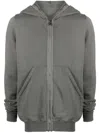 Rick Owens Gimp Cotton Hoodie In Grey