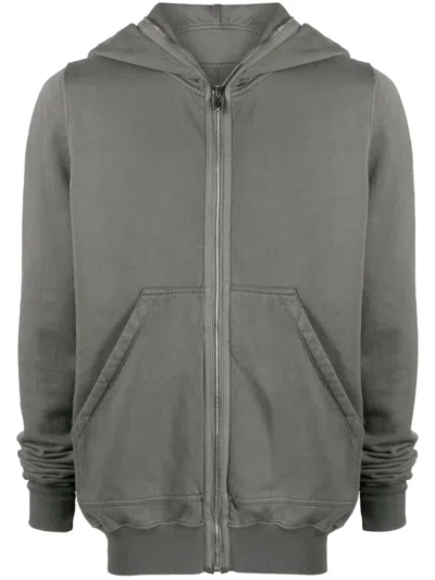 Rick Owens Gimp Cotton Hoodie In Grey