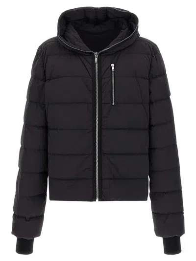 Rick Owens Hooded Down Jacket In Black