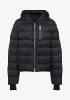 Rick Owens Black Hooded Puffer Jacket In Black