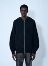 Rick Owens Gimp Hooded Zip-up Sweatshirt In Blue