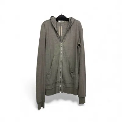 Pre-owned Rick Owens Gimp Hoodie Dust Linen Full Zip In Gray