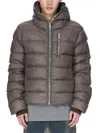 Rick Owens Gimp Padded Down Jacket In Re-nylon In Brown