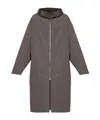 Rick Owens Hooded Shell Jacket In Gray