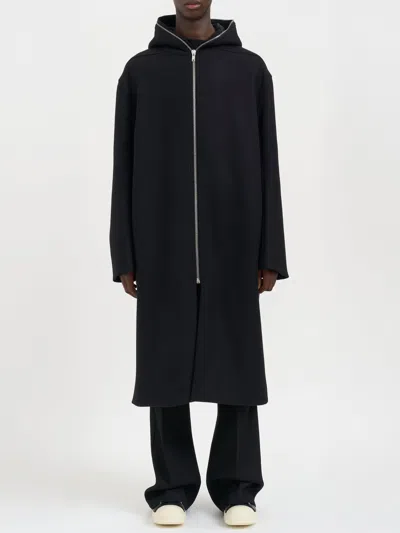 Rick Owens Gimp Macblack Coat In Black