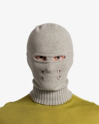 Pre-owned Rick Owens Gimp Mask Balaclava In Grey