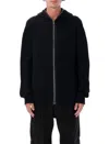 Rick Owens Gimp Zipped Hoodie In Black