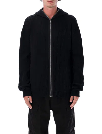 Rick Owens Gimp Zipped Hoodie In Black