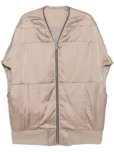 Rick Owens Girdered Bubble Gilet In Brown