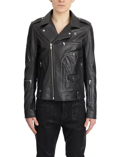 RICK OWENS RICK OWENS GIUBBOTTO IN PELLE BAUHAUS STOOGES BLACK