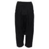 Rick Owens Glitter Baby Alpaca Wool Drop Crotch Pods Pants In Black