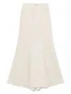 Rick Owens Godet Maxi Skirt In Neutrals