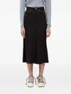 Rick Owens Godet Wool Skirt In Brown