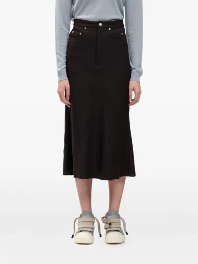 Rick Owens Godet Wool Skirt