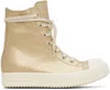 Rick Owens Gold Hollywood Sneakers