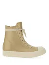 Rick Owens High-top Sneakers With Smooth Leather Upper And Chunky Sole