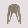 Rick Owens Metallic Finish Avant-garde Top With Dramatic Silhouette In Golden