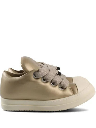Rick Owens Golden Lace Up Sneakers