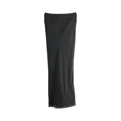 Pre-owned Rick Owens Gonna Calf Bias Skirt 'black' | Women's Size 40
