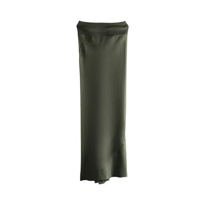 Pre-owned Rick Owens Gonna Calf Bias Skirt 'bosco' | Grey | Women's Size 40 In Gray