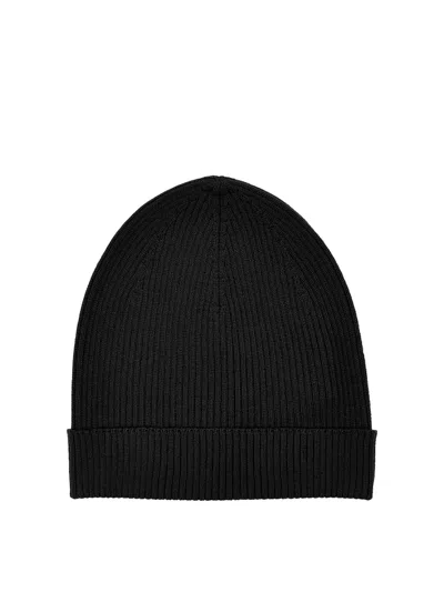 Rick Owens Ribbed Beanie In Black
