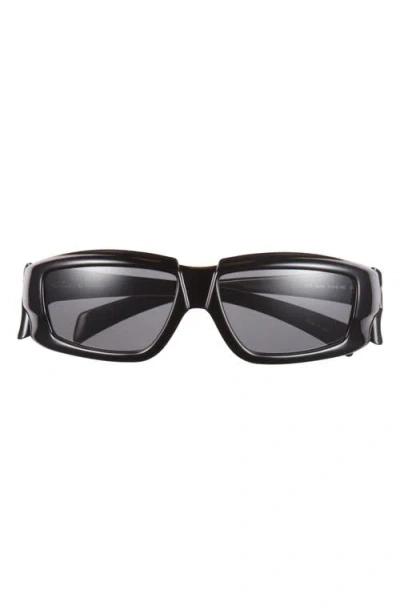 Rick Owens Gradient Shield Sunglasses In Black