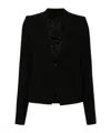 Rick Owens Grain De Poudre Blazer In Black