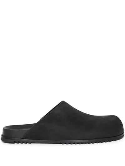 Rick Owens Granola Mules In Black